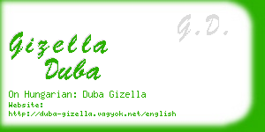 gizella duba business card